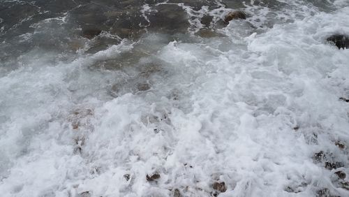 Full frame shot of rocks in sea