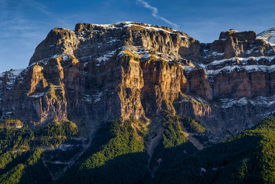 Rock formations on mountain