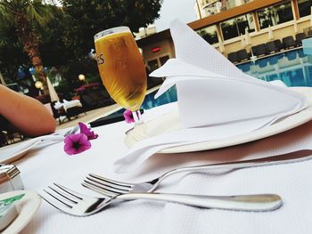 Close-up of food on table in restaurant