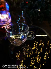 Close-up of wine glass on table