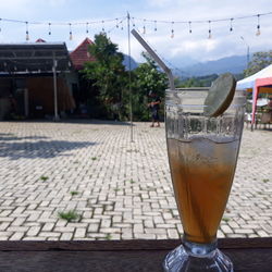 Close-up of drink on table