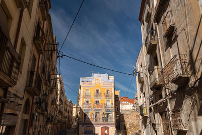 Low angle view of buildings against sky