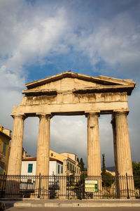 Gate of athena archegetis located at the athens roman agora