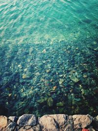 Rocks in sea