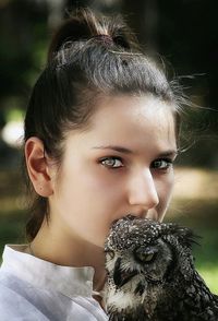 Close-up portrait of a beautiful woman