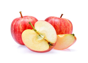 Close-up of apple against white background