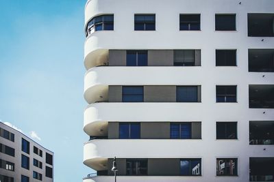 Low angle view of building against clear sky