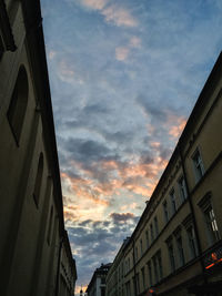 Low angle view of buildings against sky