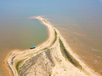 High angle view of beach