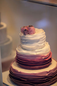 Close-up of cake on table