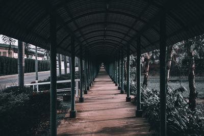 Empty corridor of building