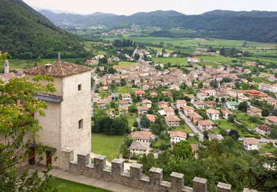 High angle view of townscape