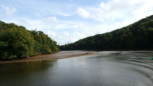 Scenic view of river against sky