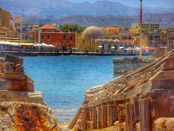 Panoramic view of buildings against sky