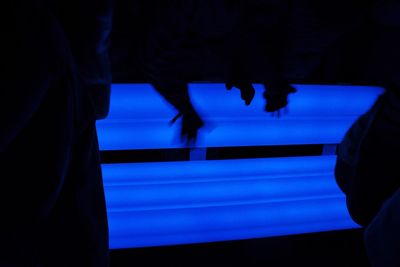 Silhouette of man in background