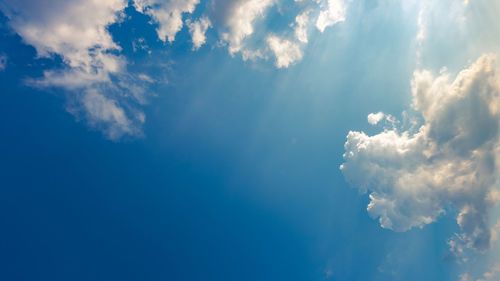 Low angle view of clouds in sky