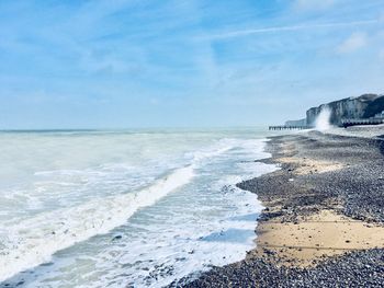 Scenic view of sea and beach 