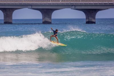 Man surfing in sea