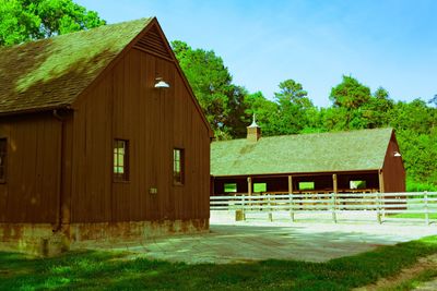 Exterior of house against clear sky