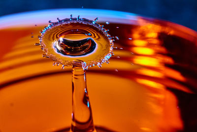 Close-up of water drops on glass