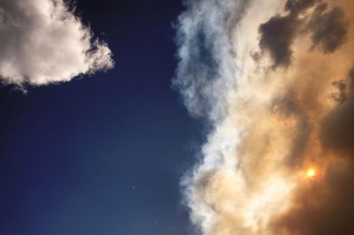 Low angle view of clouds in sky
