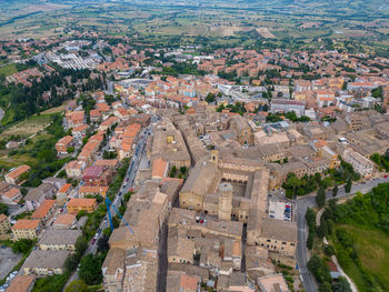 High angle view of townscape