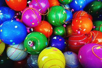 Full frame shot of colorful balls