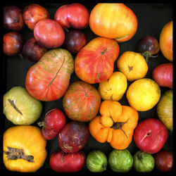 Full frame shot of red chili peppers