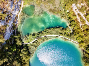 High angle view of swimming pool