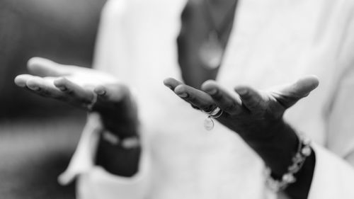 Close-up of hands