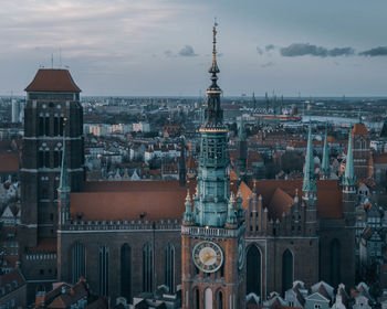 Aerial view of buildings in city