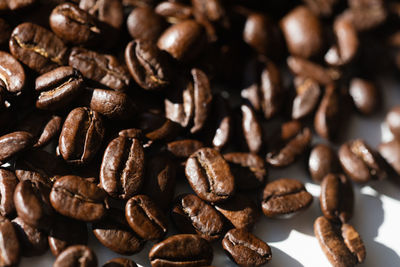 Full frame shot of roasted coffee beans