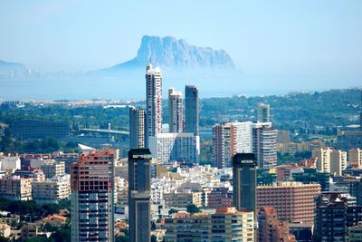 Skyscrapers against sky