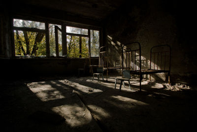 Interior of abandoned building