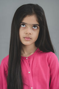 Close-up portrait of a beautiful young woman