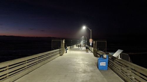 Scenic view of sea against sky at night