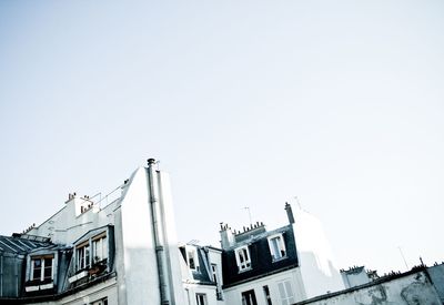 Low angle view of building against clear sky