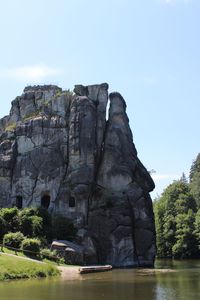 Scenic view of rock formations against sky