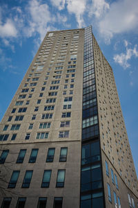 Low angle view of modern building against sky