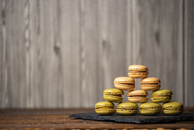 Close-up of cupcakes on table