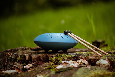 Close-up of sound products