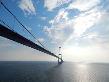 Suspension bridge over sea