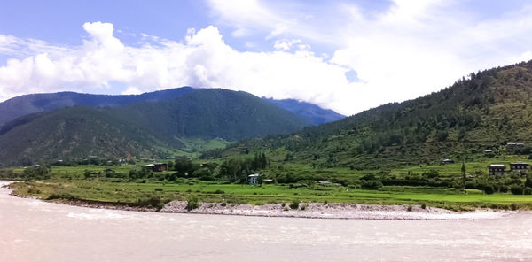 Panoramic view of landscape against sky