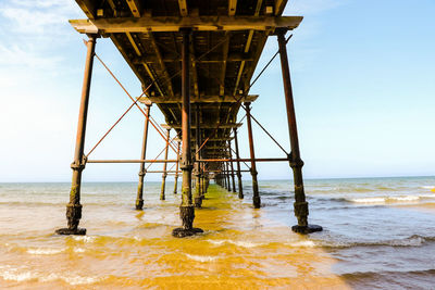 Under pier 