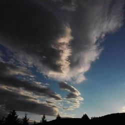 Low angle view of cloudy sky