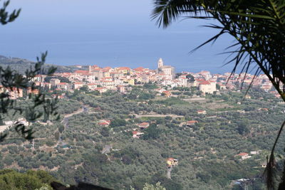 High angle shot of townscape