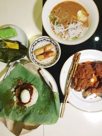 Close-up of served food