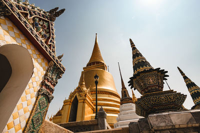 Low angle view of traditional building against sky