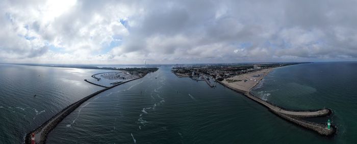 Panoramic view of sea against sky