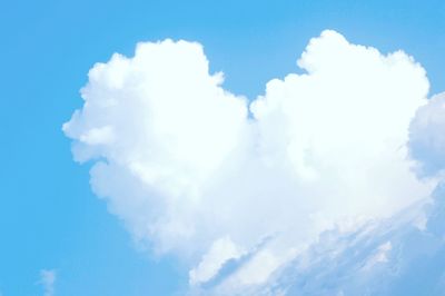 Low angle view of clouds in blue sky